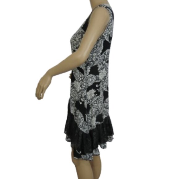 Papillon Black and White Ruffle Dress - Picture 4 of 6